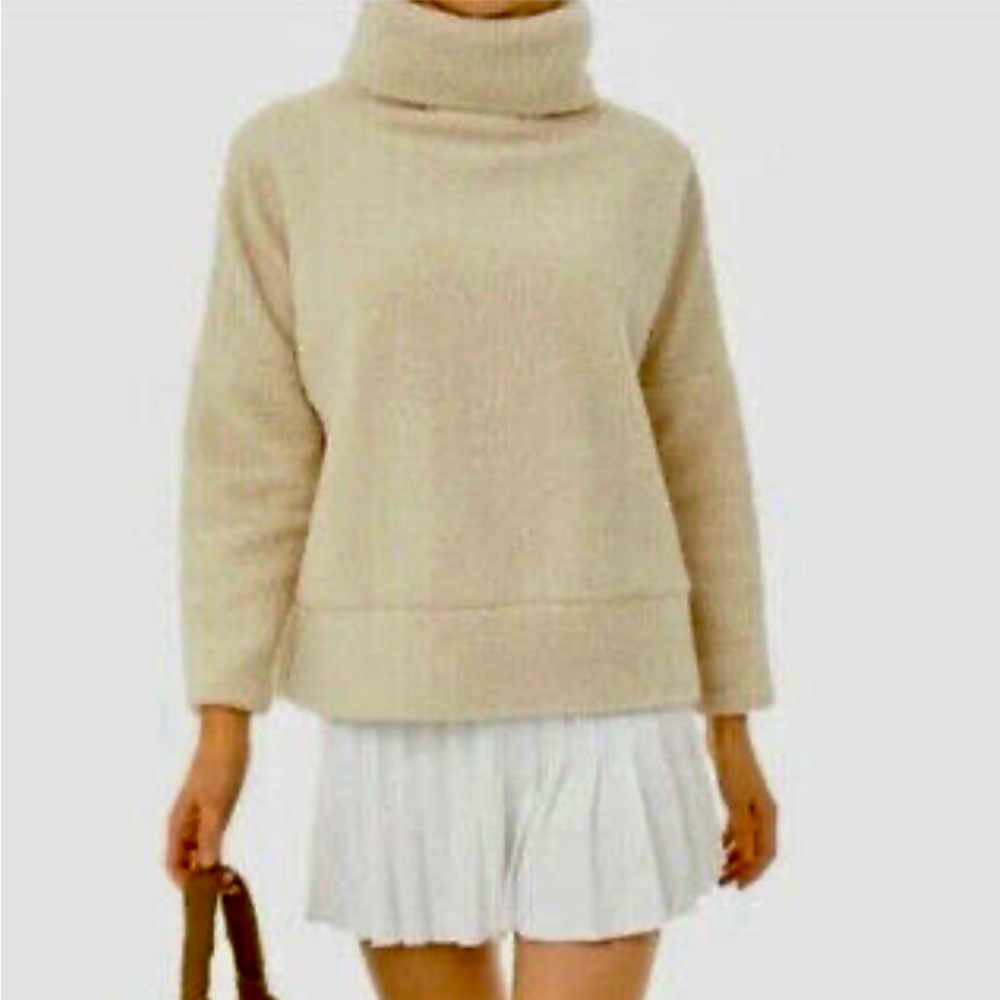 Cowl-neck top size Medium cream. Excellent condition, warm and cozy.